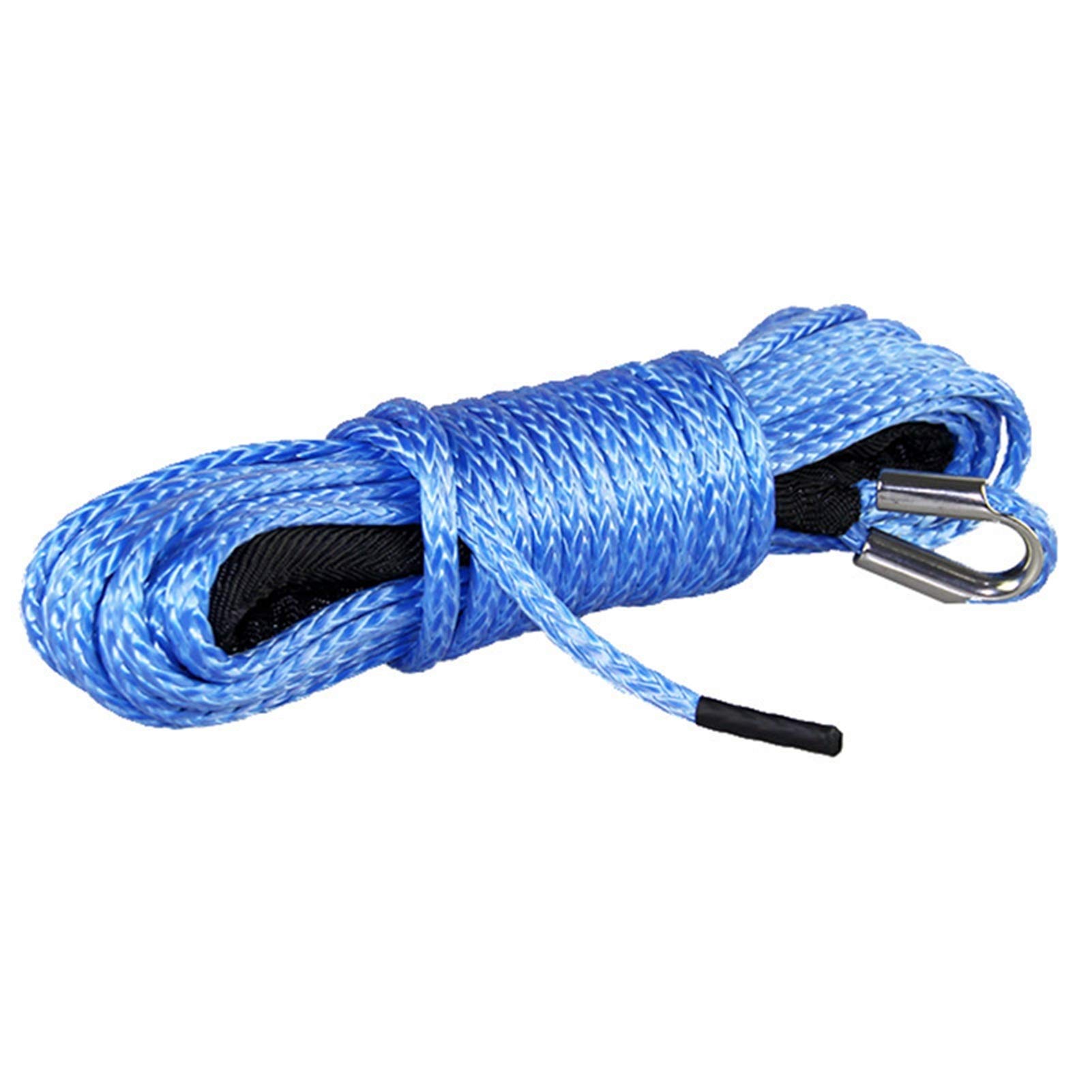Windenkabel 9mmx26m Off-Road-Fahrzeugwinde Seil Ultra-Hohe Molekular-Traktionsseilanhänger-Seil Großartiges Aussehen und Kompatibilität(Blue) von MERHOVO