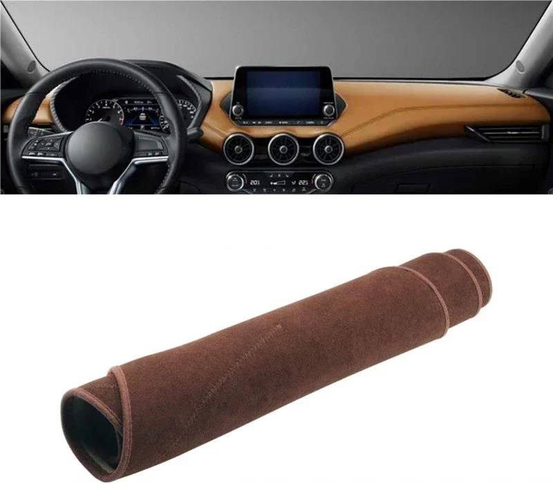 Armaturenbrett Teppich Auto-Armaturenbrett-Abdeckung Für Nissan Für Sentra B18 2020 2021 2022 2023 2024 Sonnenschutzmatte Dash Rutschfestes Pad Zubehör(B Brown) von MESKEL