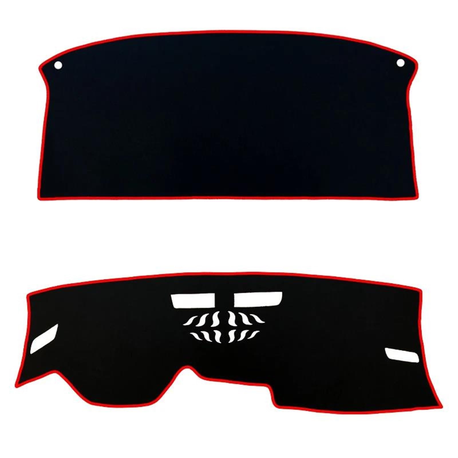 Armaturenbrett Teppich Auto Dashboard Abdeckung Sonnenschutz Pad Instrument Panel Teppiche Matte Für VW Für Golf 8 MK8 2020 2021 2022(Front and Rear Red) von MESKEL