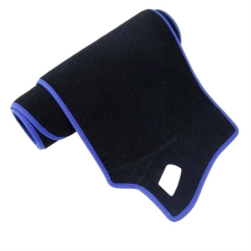 Armaturenbrett Teppich Für A6 Für C5 1998 1999 2000 2001 2002 2003 2004 Anti-Rutsch-Matte Armaturenbrett-Abdeckung Pad Sonnenschirm Dashmat Teppich(B Blue Edge,Lhd) von MESKEL