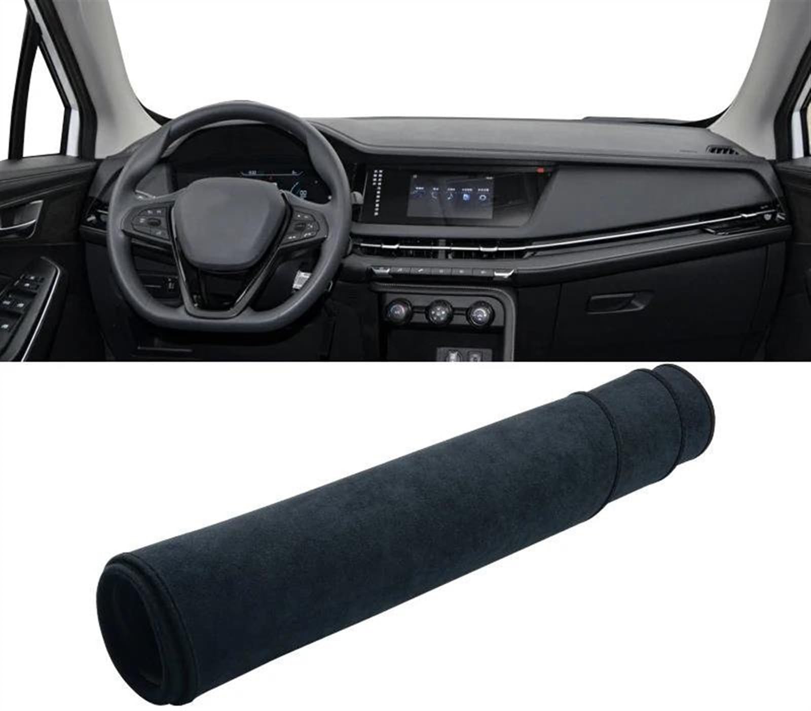 Armaturenbrett Teppich Für Changan CS15 2016 2017 2018 2019 2020 2021 2022 2023 Auto Dashboard Abdeckung Matte Dashboard Sonnenschutz Teppich(B 2019-2023 Black) von MESKEL