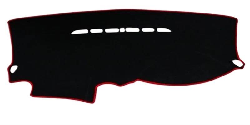 Armaturenbrett Teppich Für Ford Für Focus Mk2 Mk2.5 Zweite Generation 2005-2008 2009 2010 2011 Armaturenbrettabdeckung Dashmat Pad Sonnenblende Teppich(Red Edge RHD) von MESKEL