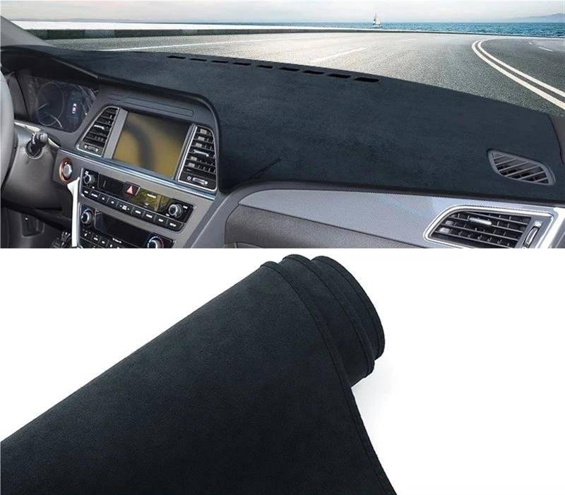 Armaturenbrett Teppich Für Hyundai Für Sonata LF 2015 2016 2017 2018 Armaturenbrettabdeckung Vermeiden Sie Lichtmatte Unterlage Instrumententafelteppiche(B LHD Black) von MESKEL