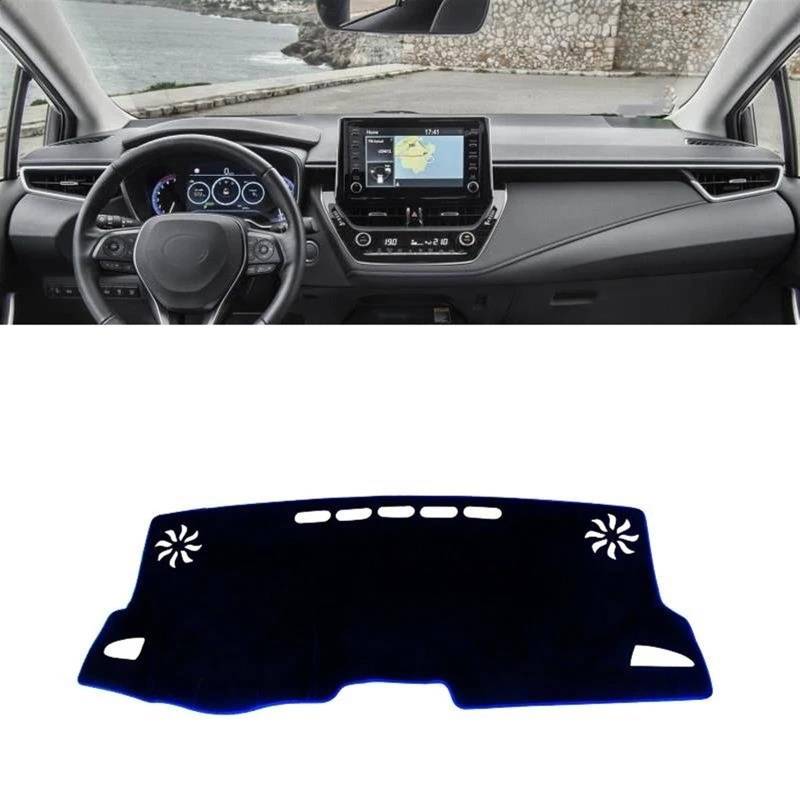 Armaturenbrett Teppich Für Toyota Für Corolla E210 12th 2019 2020 2021 2022 2023 Auto Dashboard Abdeckung Matte Dashboard Sonnenschutz Pad(A LHD Blue Side) von MESKEL