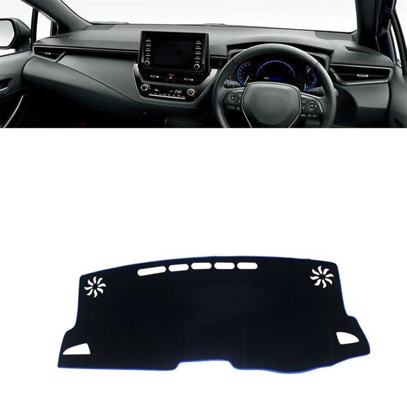 Armaturenbrett Teppich Für Toyota Für Corolla E210 12th 2019 2020 2021 2022 2023 Auto Dashboard Abdeckung Matte Dashboard Sonnenschutz Pad(A RHD Blue Side) von MESKEL