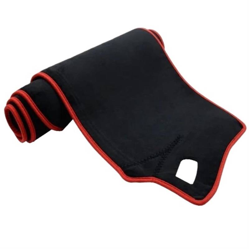 Armaturenbrett Teppich Für VW Für Polo MK4 9N 9N3 2002 2003 2004 2005 2006 2007 2008 Matte Dashboard Abdeckung Pad Sonnenschirm Dashmat Teppich(A Red Edge,Lhd) von MESKEL