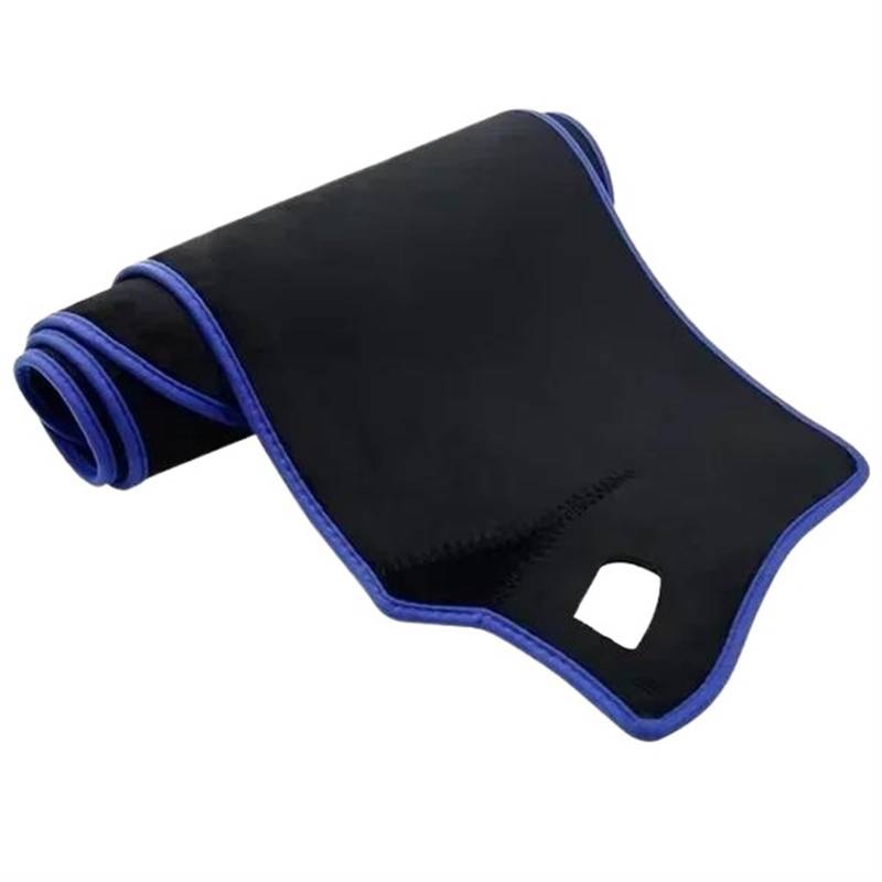 Armaturenbrett Teppich Für VW Für Touareg 7L 2002 2003 2004 2005 2006 2007 2008 2009 2010 Auto Armaturenbrett Abdeckung Sonnenschutz rutschfeste Matte(A Blue Edge,RHD) von MESKEL