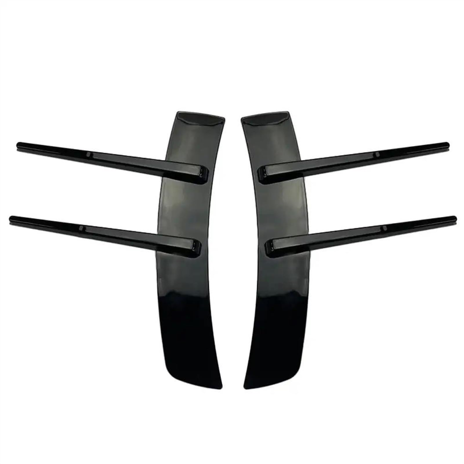 Heckspoilerflügel 2Pcs Für Benz Für A-Klasse A180 A200 A220 Auto Vorderen Stoßfänger Lip Air Vent Trim Spoiler Canards Splitter Auto Heckflügel(Schwarz) von MESKEL