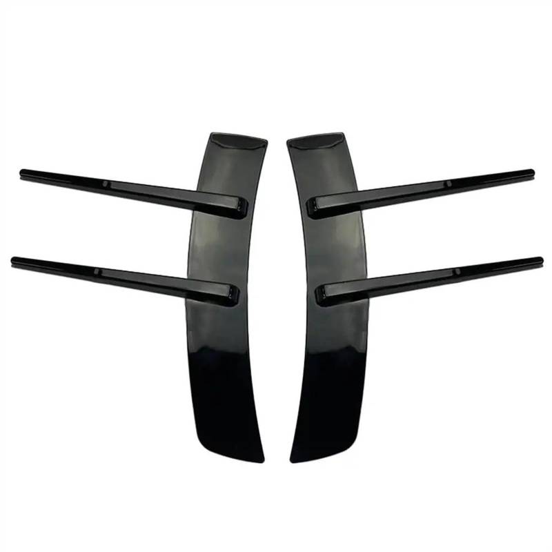 Heckspoilerflügel 2Pcs Für Benz Für A-Klasse A180 A200 A220 Auto Vorderen Stoßfänger Lip Air Vent Trim Spoiler Canards Splitter Auto Heckflügel(Schwarz) von MESKEL