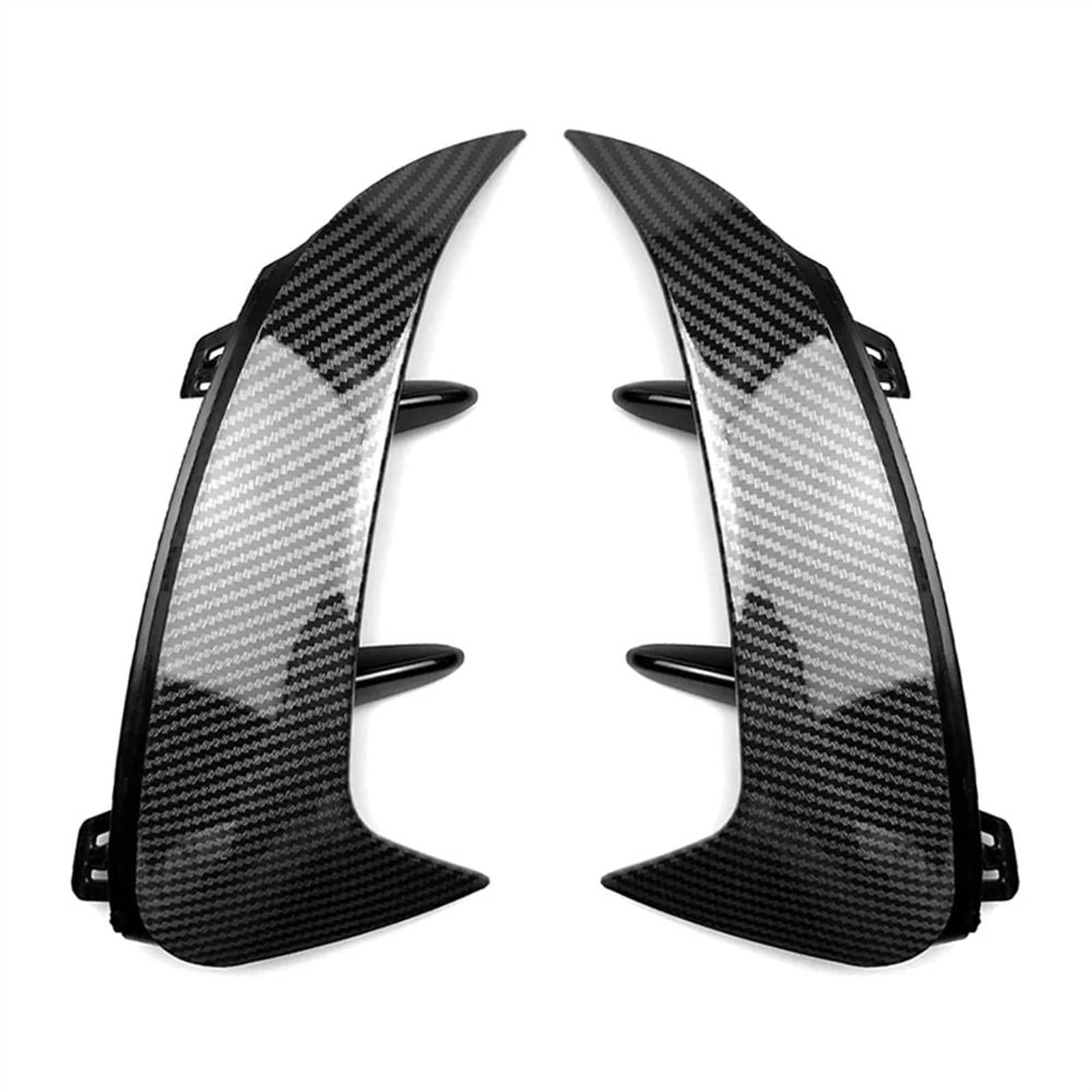 Heckspoilerflügel 2Pcs Für Benz Für A-klasse V177 A200 A220 A35 Für AMG 2018 2019 2020 2021 2022 Auto Hinten Stoßstange Splitter Spoiler Air Vent Auto Heckflügel(Kohlefaser) von MESKEL