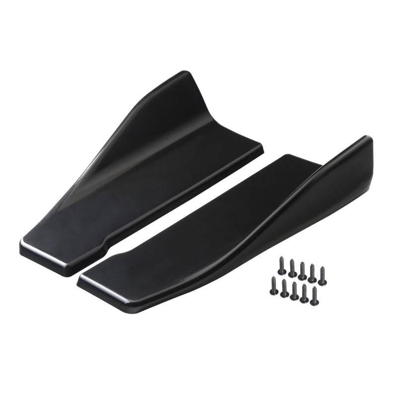 Heckspoilerflügel 35 cm Für Benz Auto Spoiler Seitliche Frontschürze Hinten Seite Rock Lip Rocker Flügel Glänzend Schwarz Schutz Borte Styling Auto Heckflügel(Schwarz) von MESKEL