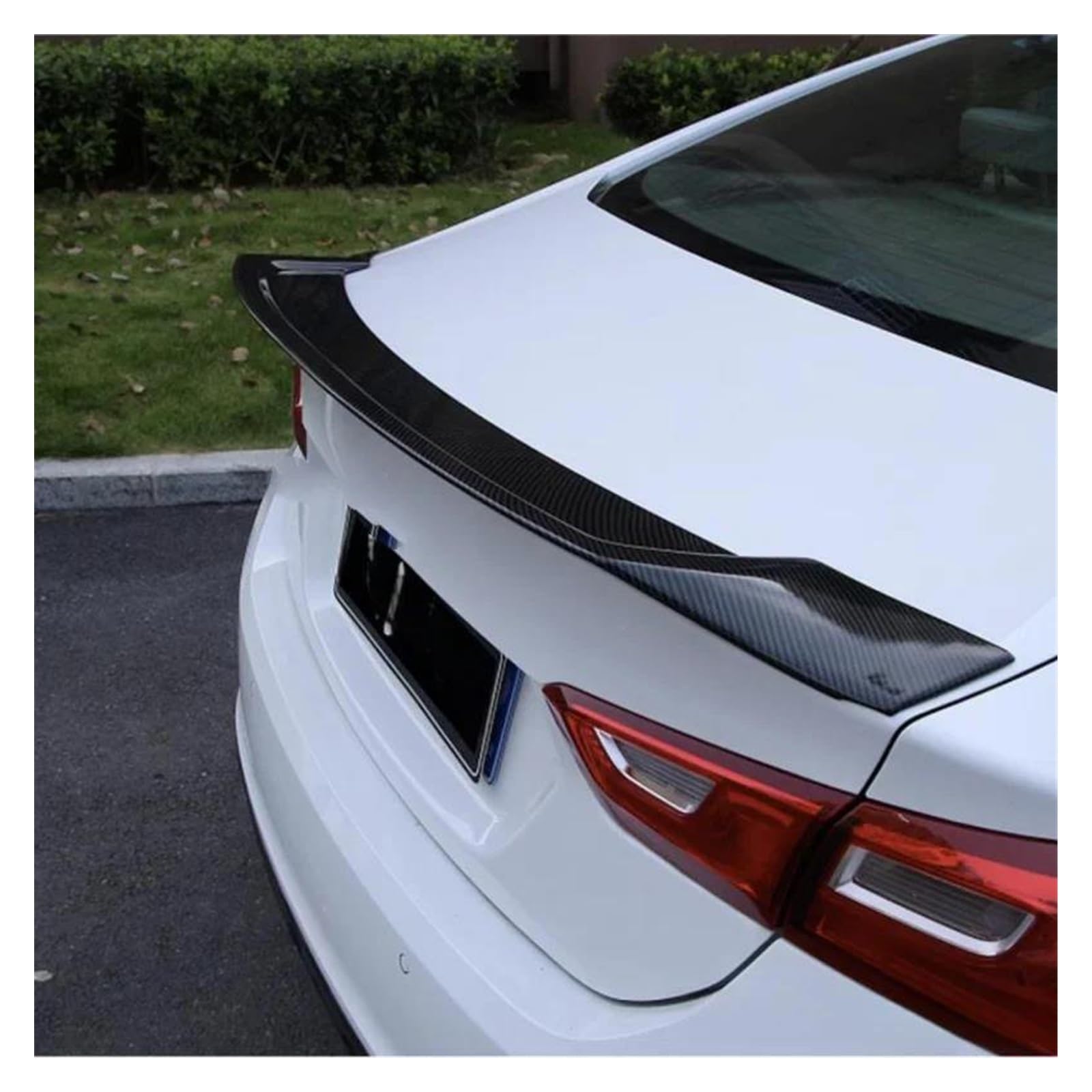 Heckspoilerflügel Für Chevrolet Für Malibu Für XL 2016 2017 2018 2019 2020 2021 2022 Spoiler Glänzend Carbon Fiber Hinten Flügel Auto Refitt Spoiler Auto Heckflügel(Kohlefaser) von MESKEL