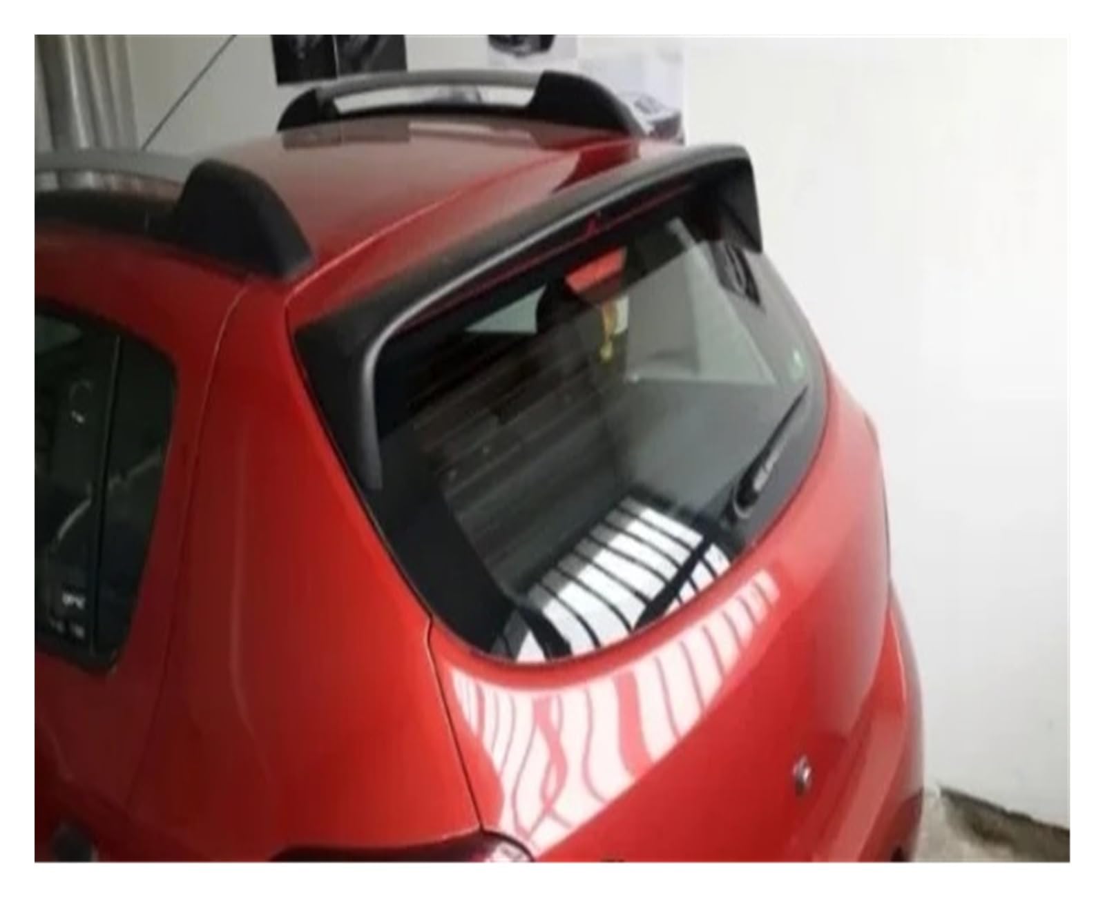 Heckspoilerflügel Für Dacia Für Sandero 2012 2013 2014 2015 2016 2017 2018 2019 2020 Hinten Dach Spoiler Flügel Stamm Lippe Auto Styling Auto Heckflügel(Gloss Black) von MESKEL