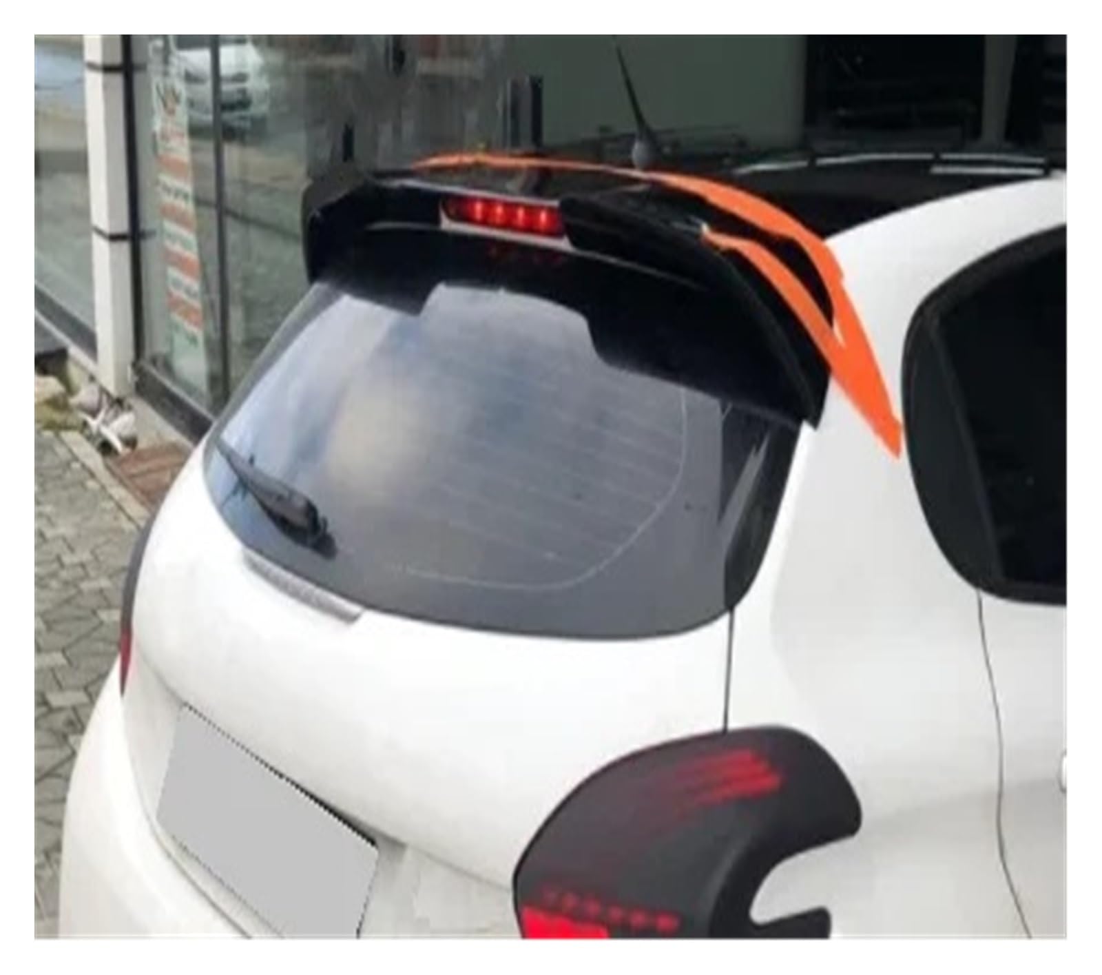 Heckspoilerflügel Für Peugeot 208 2012 2013 2014 2015 2016 2017 2018 2019 Spoiler Gloss Black Rear Roof Spoiler Wing Trunk Lip Auto Heckflügel von MESKEL