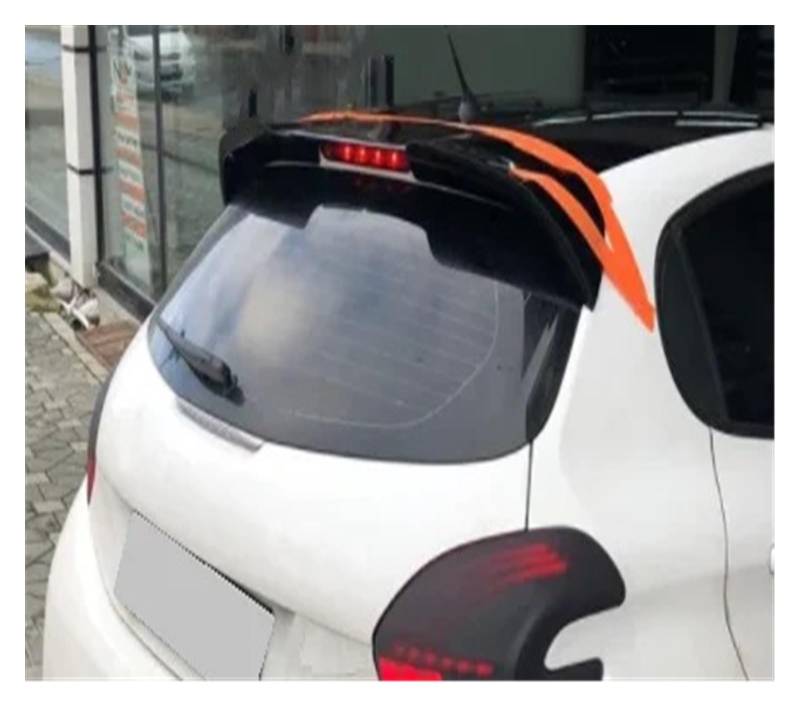 Heckspoilerflügel Für Peugeot 208 2012 2013 2014 2015 2016 2017 2018 2019 Spoiler Gloss Black Rear Roof Spoiler Wing Trunk Lip Auto Heckflügel von MESKEL