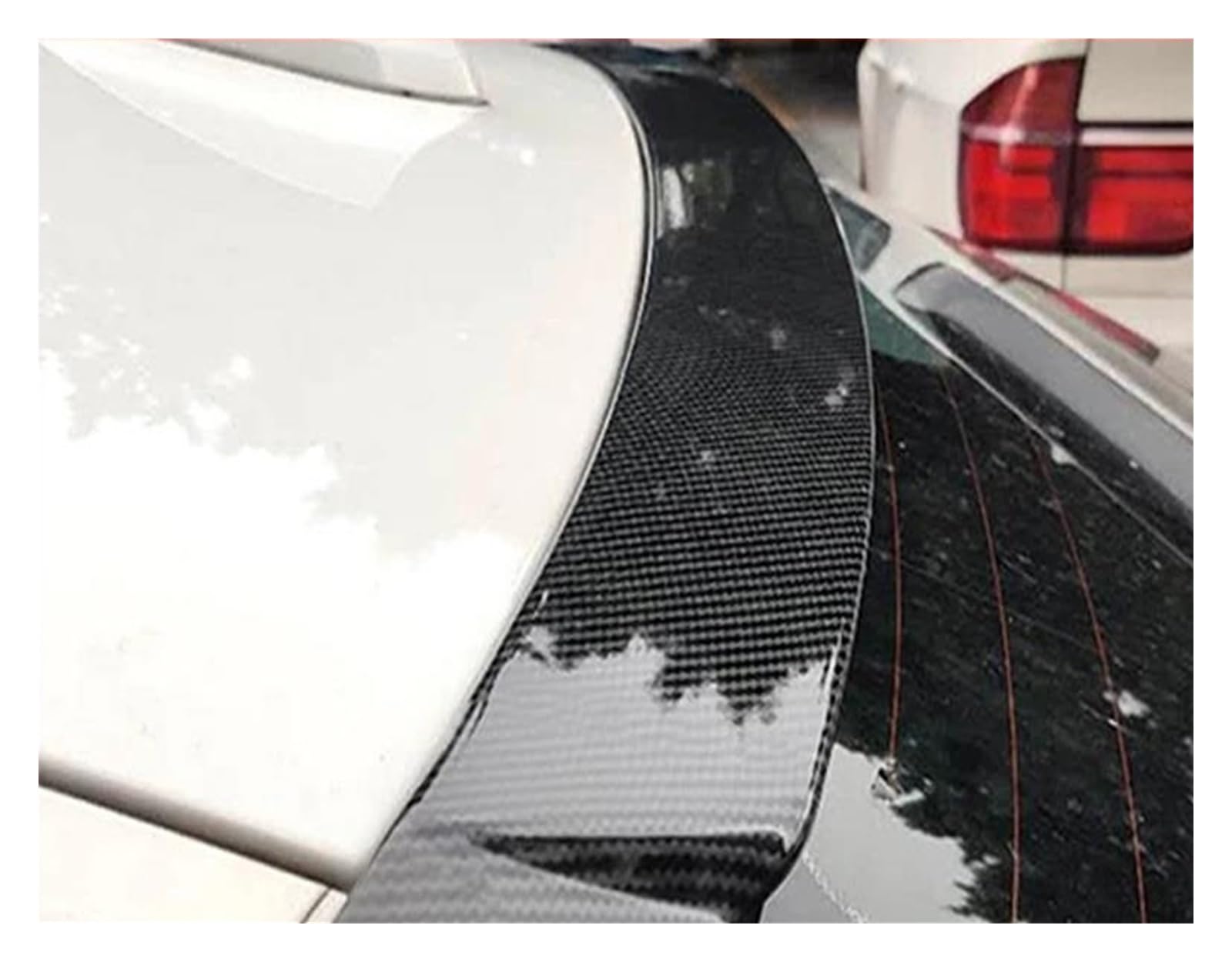 Heckspoilerflügel Heckscheibe Dach Auto Spoiler Flügel Für 3er F30 F35 Limousine 4 Tür ABS Tuning Zubehör Styling Auto Heckflügel(Carbon Printing) von MESKEL