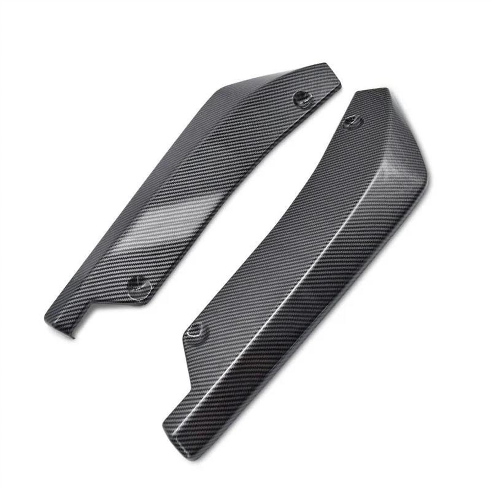 Heckspoilerflügel Universal Auto Vorne Hinten Stoßstange Streifen Lip Diffusor Splitter Spoiler Carbon Fiber Winglets Seite Rock Verlängerung Auto Heckflügel(Kohlefaser) von MESKEL