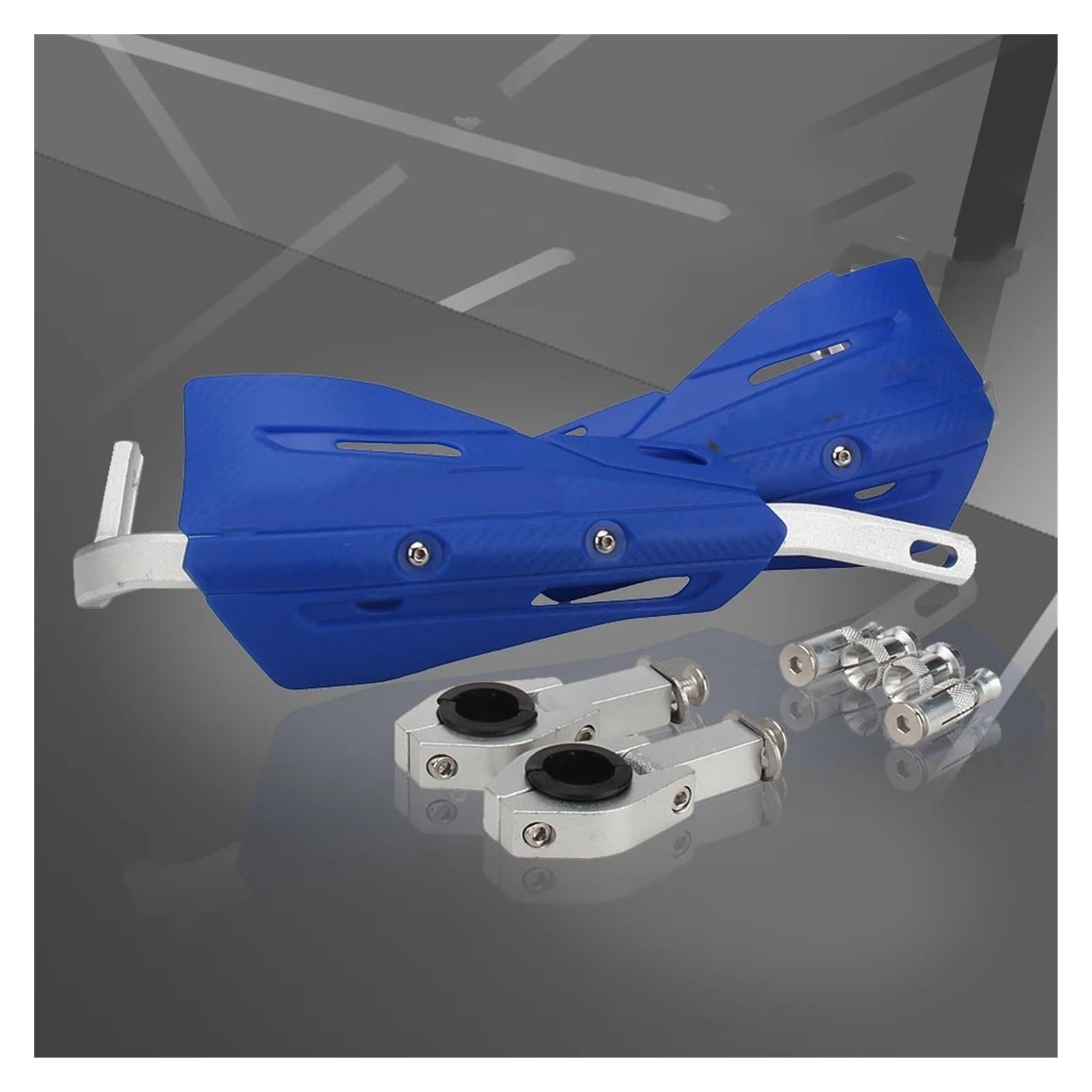 Lenker Griffschutz Schild Für KLX Für KXF YZ Für YZF Für WRF MX Motocross ATV Dirt Bike 22 28mm Motorrad Handschutz Schutz Handschutz Handschutz Motorrad Handschutz(White Blue) von MESKEL