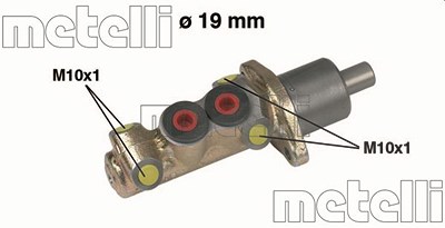 Metelli Hauptbremszylinder [Hersteller-Nr. 05-0061] für Citroën, Peugeot, Renault von METELLI