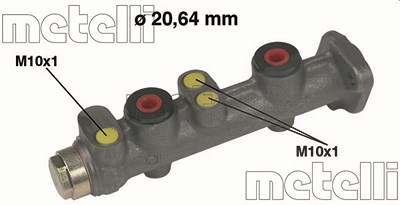 Metelli Hauptbremszylinder [Hersteller-Nr. 05-0066] für Autobianchi, Fiat, Lancia von METELLI