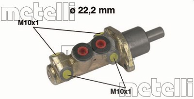 Metelli Hauptbremszylinder [Hersteller-Nr. 05-0196] für Seat, Skoda, VW von METELLI