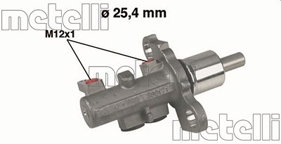 Metelli Hauptbremszylinder [Hersteller-Nr. 05-0402] für Audi, VW von METELLI