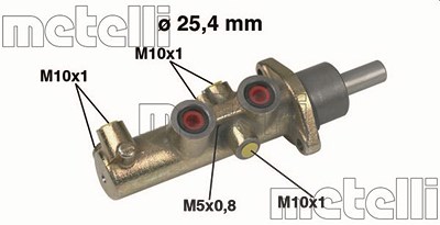 Metelli Hauptbremszylinder [Hersteller-Nr. 05-0446] für Citroën, Fiat, Peugeot von METELLI