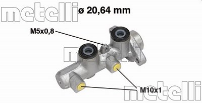 Metelli Hauptbremszylinder [Hersteller-Nr. 05-0514] für Chevrolet, Daewoo von METELLI