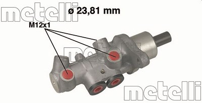 Metelli Hauptbremszylinder [Hersteller-Nr. 05-0536] für Audi, Seat, Skoda, VW von METELLI