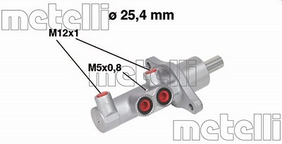 Metelli Hauptbremszylinder [Hersteller-Nr. 05-0543] für Mazda von METELLI