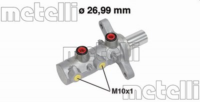 Metelli Hauptbremszylinder [Hersteller-Nr. 05-0728] für Citroën, Fiat, Peugeot von METELLI