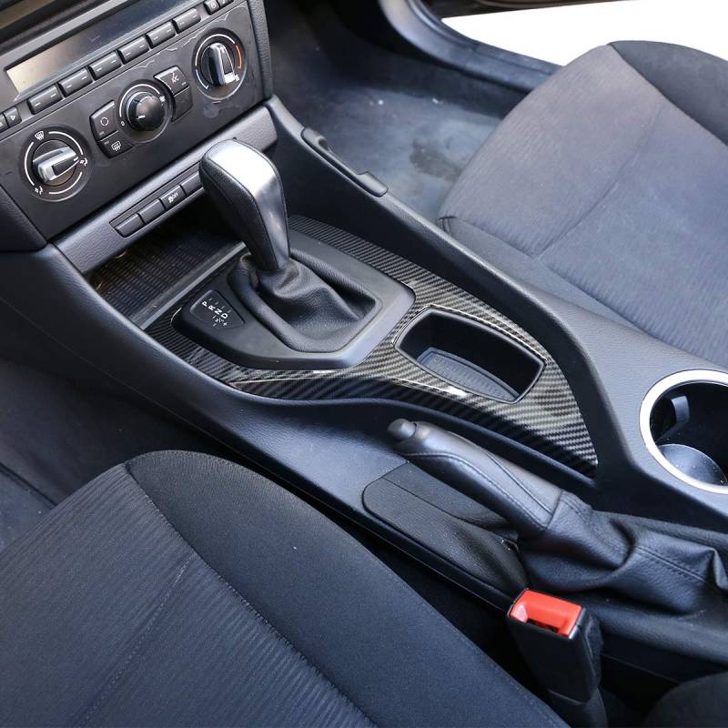 Carbon Fiber Style ABS Auto Innenraum Mittelkonsole Schalthebel Abdeckung Verkleidung für X1 E84 2013-2015 von METYOUCAR