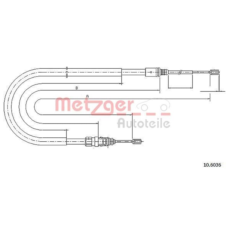 2x Metzger Handbremsseil hinten Peugeot 207 von METZGER