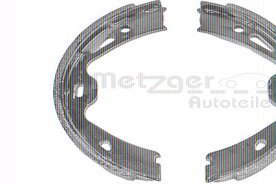 Metzger Bremsbackensatz, Feststellbremse [Hersteller-Nr. MG161] für Porsche von METZGER