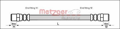 Metzger Bremsschlauch [Hersteller-Nr. 4110594] für Volvo, BMW von METZGER