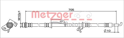 Metzger Bremsschlauch [Hersteller-Nr. 4111519] für Lexus, Toyota von METZGER