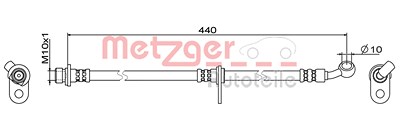 Metzger Bremsschlauch [Hersteller-Nr. 4111846] für Honda von METZGER