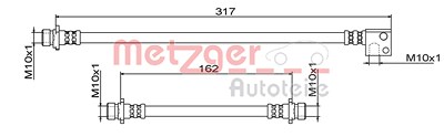 Metzger Bremsschlauch [Hersteller-Nr. 4111862] für Honda von METZGER