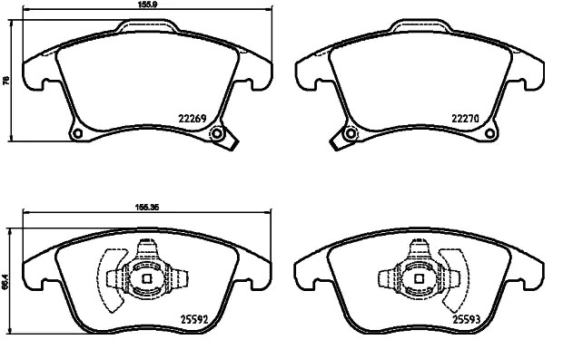 METZGER Bremsbelagsatz FORD 1170837 1860105,1917494,2014119 DG9C2K021EC,DG9C2K021ED,DG9C2K021EE,DG9C2K021RC von METZGER