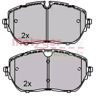 METZGER Bremsbelagsatz PEUGEOT 1170821 1612373080,1647859680,1647877180 von METZGER