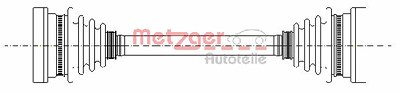 Metzger Antriebswelle hinten beiseitig passend [Hersteller-Nr. 7210026] für VW von METZGER