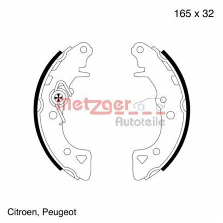 Metzger Bremsbacken hinten Citroen Ax Saxo Peugeot 106 von METZGER