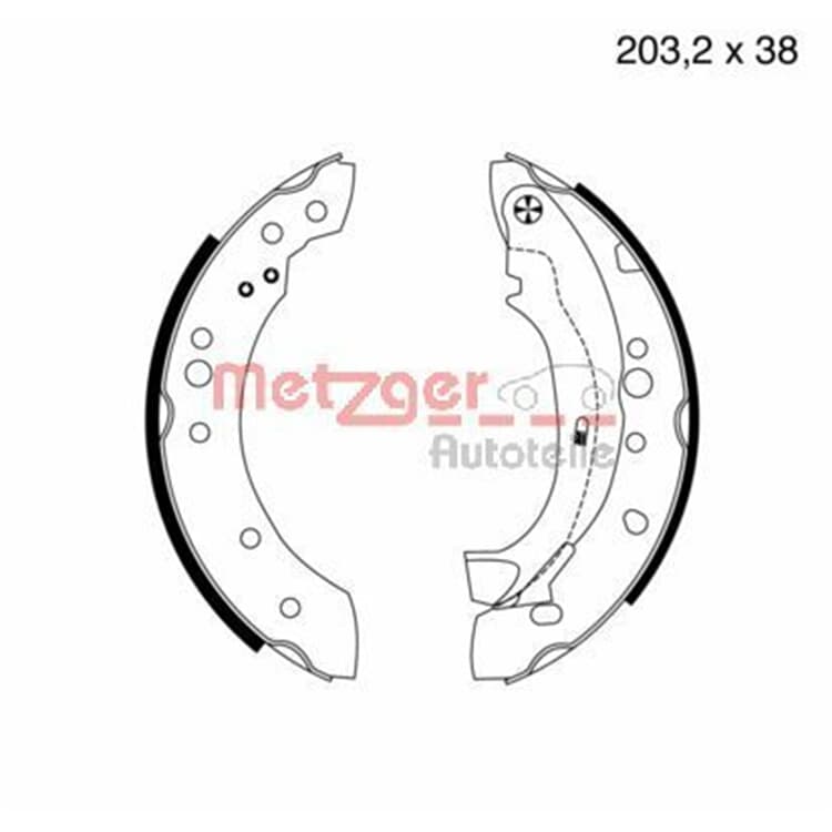 Metzger Bremsbacken hinten Citroen C2 C3 Ds3 Peugeot 1007 von METZGER