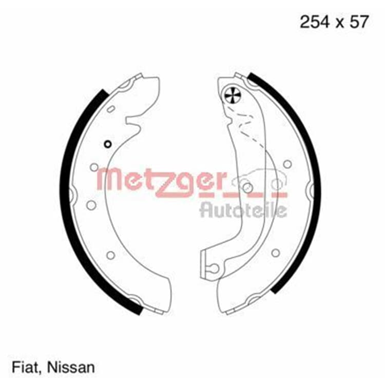 Metzger Bremsbacken hinten Citroen C25 Fiat Ducato Peugeot J5 von METZGER