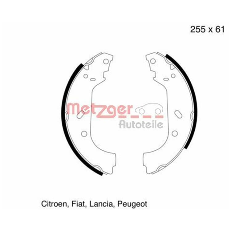 Metzger Bremsbacken hinten Citroen Fiat Lancia Peugeot von METZGER