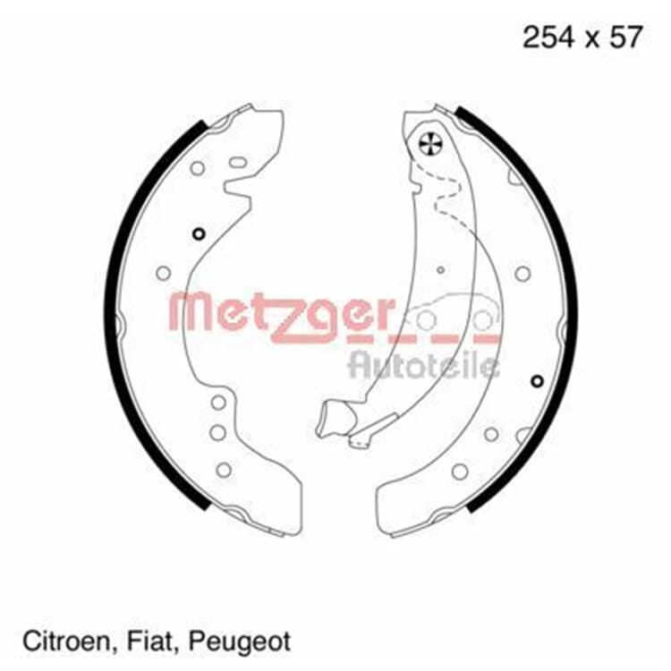 Metzger Bremsbacken hinten Citroen Jumper Fiat Ducato Talento Peugeot Boxer von METZGER