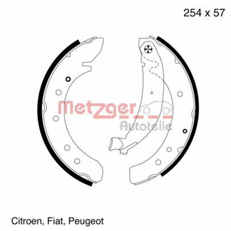 Metzger Bremsbacken hinten Citroen Jumper Jumpy Fiat Ducato Peugeot Boxer von METZGER