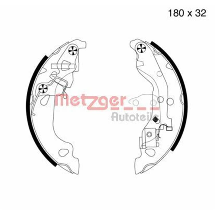 Metzger Bremsbacken hinten Fiat Punto von METZGER