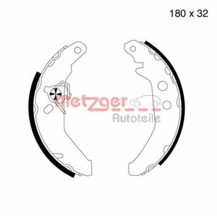 Metzger Bremsbacken hinten Ford Courier Fiesta von METZGER