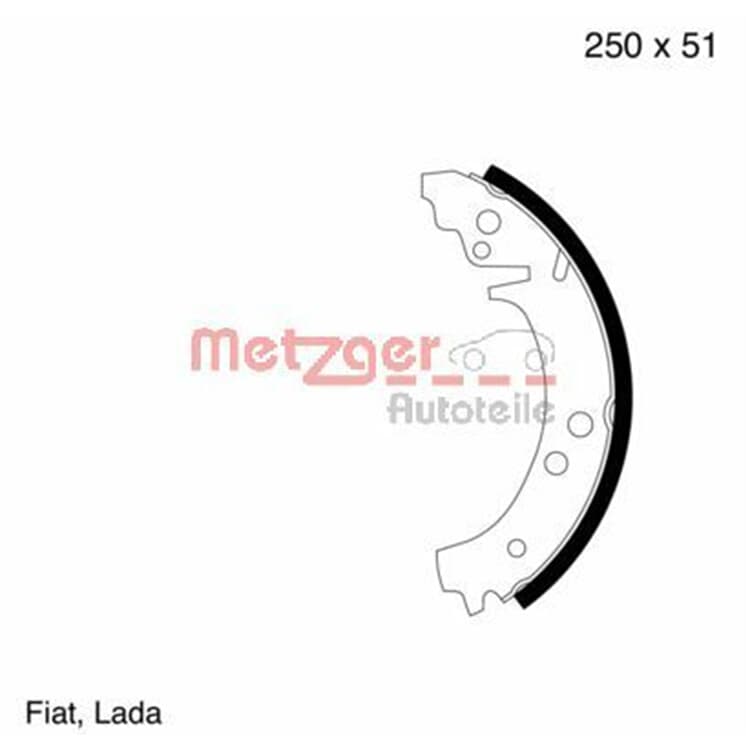 Metzger Bremsbacken hinten Lada 1200-1500 1200-1600 Niva Nova von METZGER